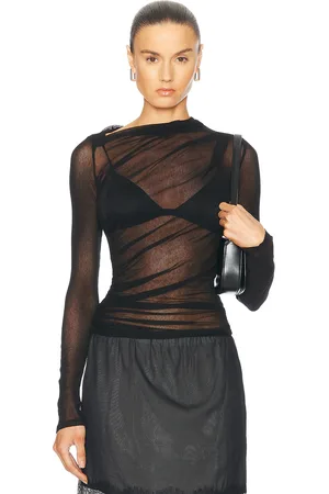 ENZA COSTA Long Sleeve Slash Top in