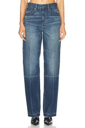 Helmut Lang High Waisted Straight Leg in Blue