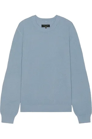 RAG&BONE Washed Dexter Crew Sweater in Baby Blue