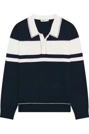 Simkhai Louis Striped Popover in Black
