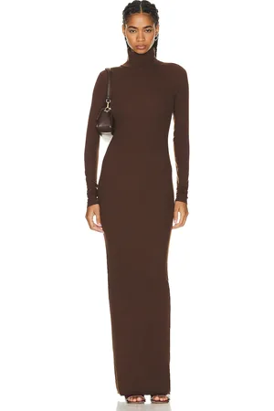 ÉTERNE Long Sleeve Turtleneck Maxi Dress in