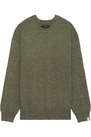 RAG&BONE Dexter Marl Crew Neck Sweater in Green