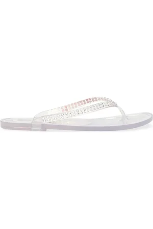 CHRISTOPHER ESBER Jo Crystal Flip Flop in Neutral