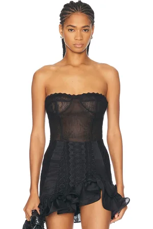 CHARO RUIZ IBIZA Sette Bustier Top in Black