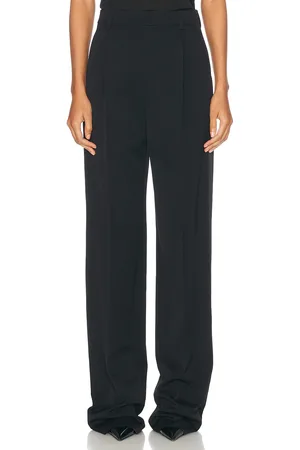 Saint Laurent Wide Leg Trouser in Black