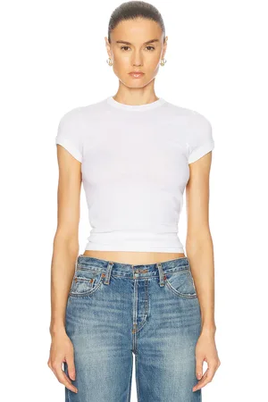 ENZA COSTA Cashmere Cap Sleeve Crewneck Top in