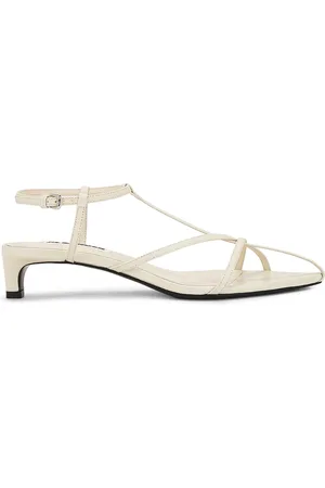 Jil Sander Cage Sandal Heel in Cream