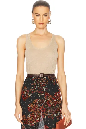 Saint Laurent Tank Top in Beige