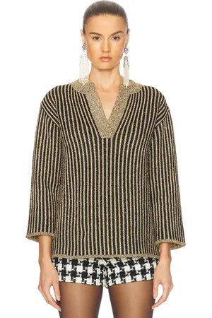 VALENTINO Lurex Top in Black