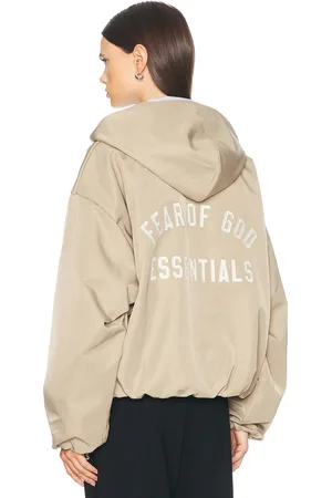 FEAR OF GOD Hooded Bomber Jacket in Beige