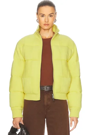 Guest In Residence Quilted Cashmere Blend Puffer Jacket in Green