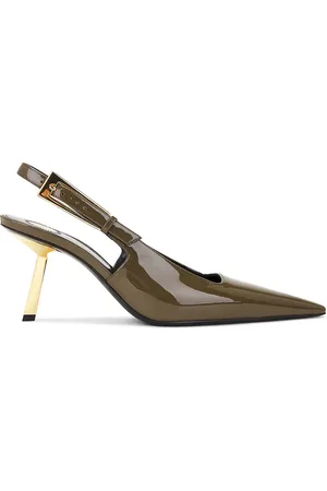 Saint Laurent Lee Slingback Pump in Olive