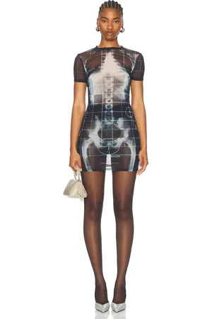 Jean Paul Gaultier Squeletor Short Dress in Black