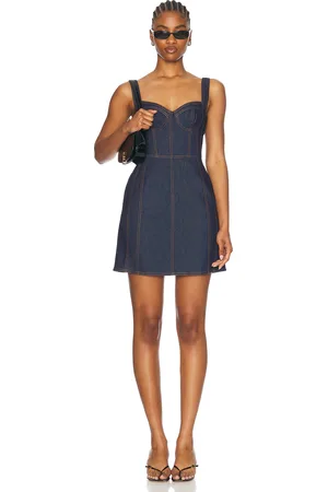 Nicholas Alina Sleeveless Mini Dress With Panels in Blue