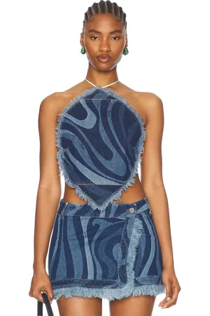 Emilio Pucci Halter Top in Blue