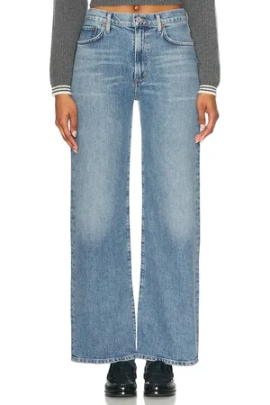AGOLDE Harper Mid Rise Relaxed Straight in Denim-Light