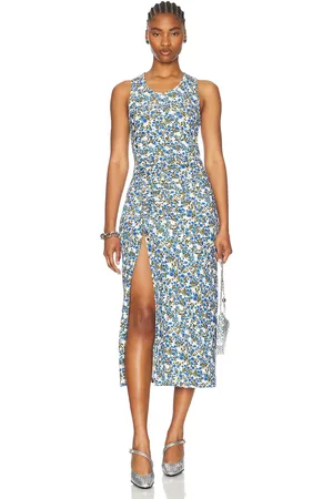 Paco rabanne Sleeveless Midi Dress in Blue
