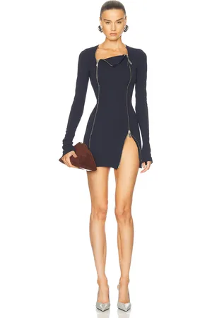 The Attico Long Sleeve Mini Dress in Navy