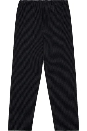 Issey Miyake Straight Leg Trousers in Black