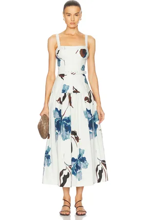 Nicholas Lidia Bustier Drop Waist Dress in Blue