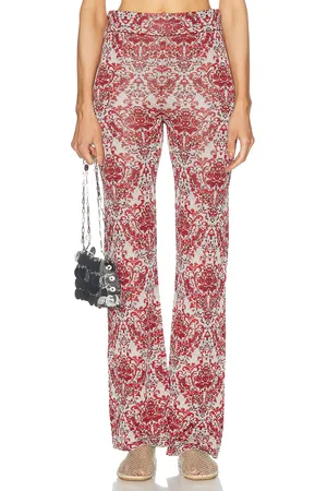 Paco rabanne High Waisted Legging in Red