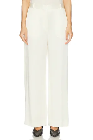 Totême Cuff Slit Trouser in Cream