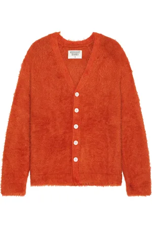 Midnight Shaggy Cardigan in Red