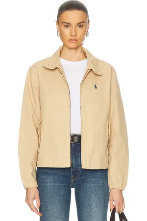 Ralph Lauren Canvas Windbreaker Jacket in Tan