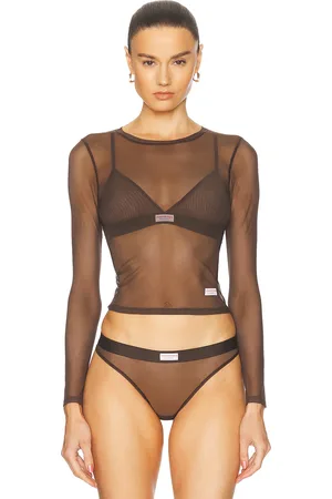 Alexander Wang Long Sleeve Tee in Chocolate