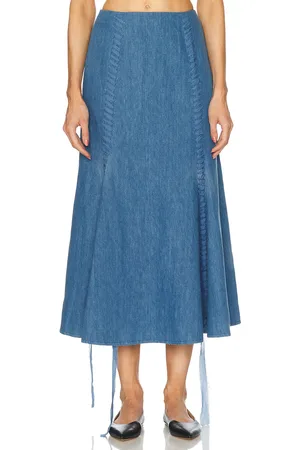 GABRIELA HEARST Dion Skirt in Blue