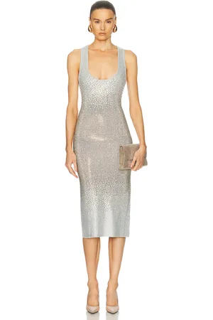 Retrofete Essie Embellished Dress in Metallic Silver