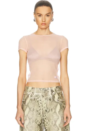 Alexander Wang Short Sleeve Tee in Peach