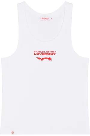 Charles Jeffrey Loverboy Logo Tank Top in White