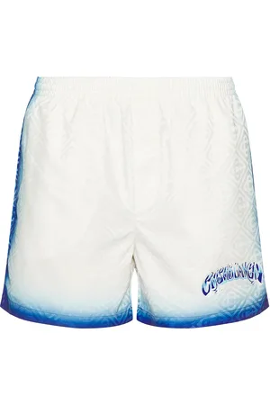 Casablanca Printed Jacquard Monogram Swim Shorts in White
