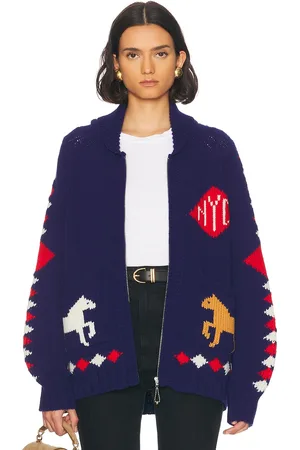 BODE Diamond Corral Cardigan in Blue