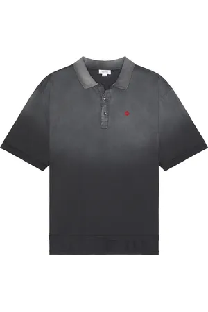 Alexander McQueen Oversized Polo in Charcoal