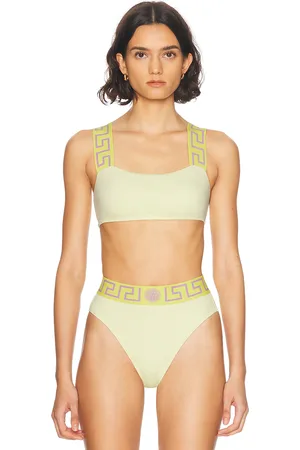 VERSACE Bikini Top in Yellow