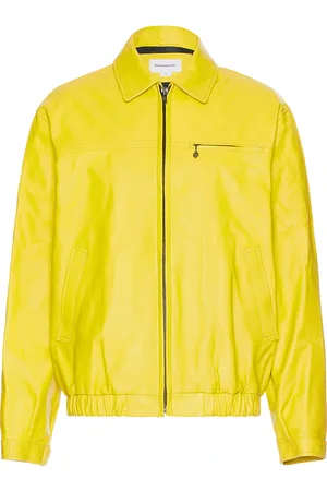 This Is Never That Leather Harrington Jacket in Lemon