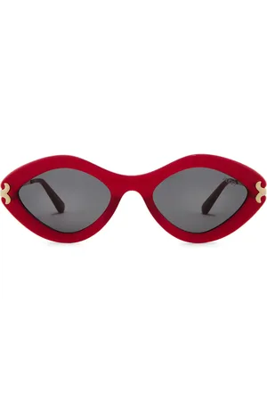 Emilio Pucci Oval Sunglasses in Red