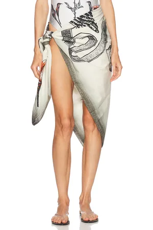Jean Paul Gaultier Tattoo Bird Pareo in Cream
