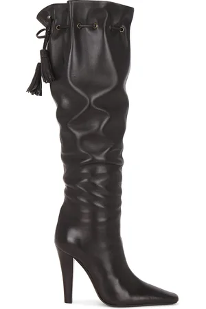 Saint Laurent Knee High Boot in Chocolate