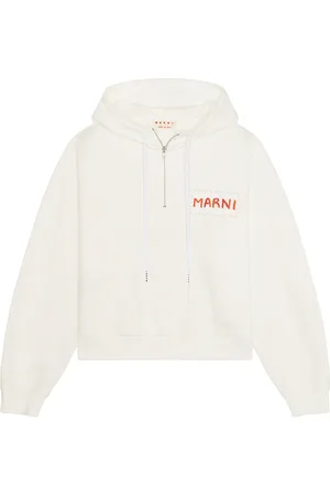 Marni Quarter Zip Sweatshirt in White