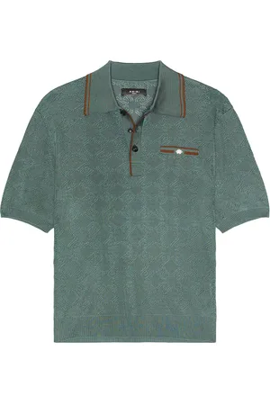 AMIRI MA Mesh Polo in Blue