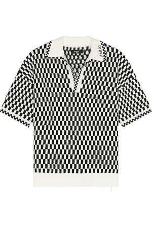 AMIRI Checkered Oversized Polo in