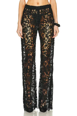 Saint Laurent Straight Leg Pant in Black