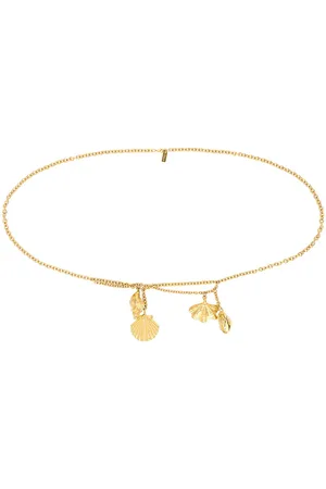 Chloé Shells Belt in Metallic Gold