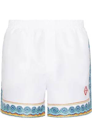 Casablanca Printed Swim Shorts in White