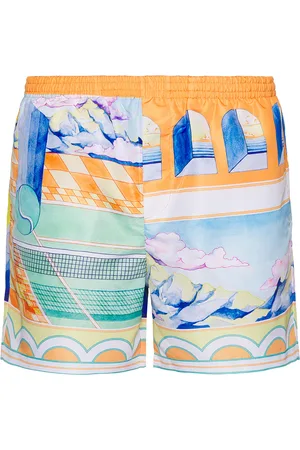 Casablanca Printed Swim Shorts in Orange