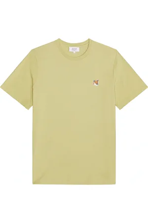 Maison Kitsuné Fox Head Patch Regular T-Shirt in Olive