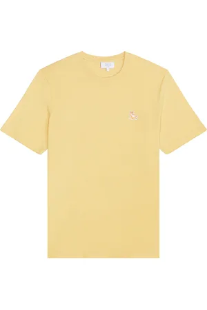 Maison Kitsuné Chillax Fox Patch Regular T-Shirt in Beige